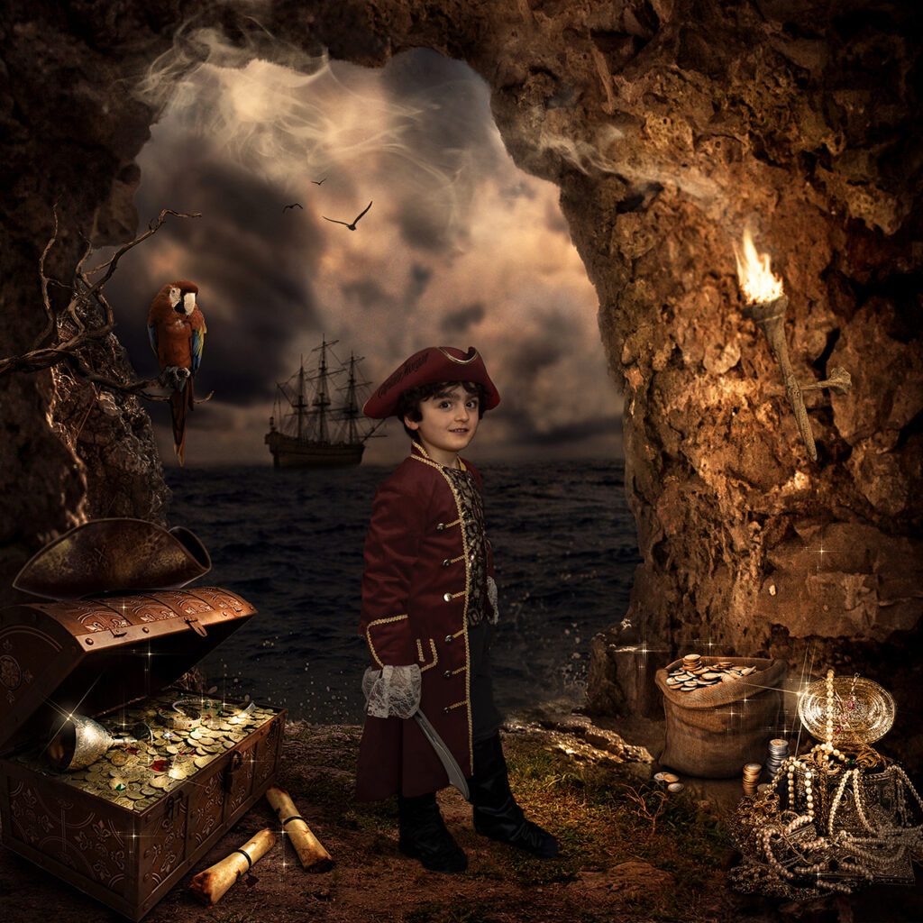 voorbeeld fantasie piraat o digitale achtergrond